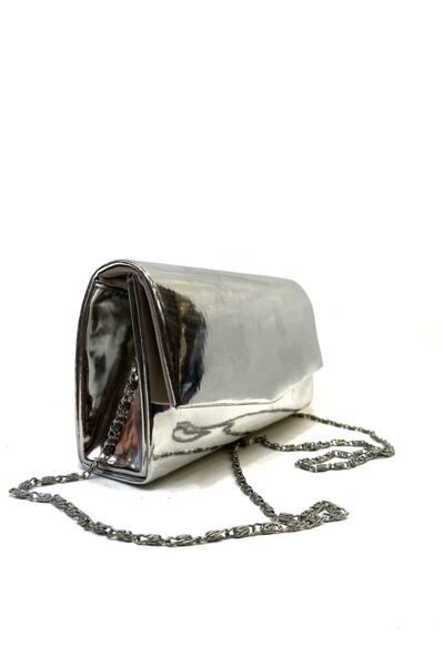 Busrabags Silver Mirror Women's Evening Dress Bag
