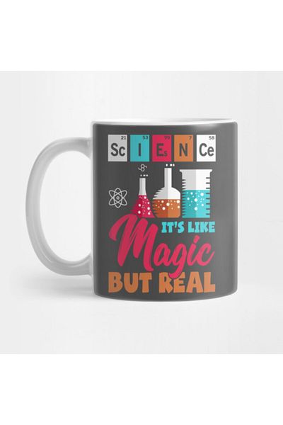 Pixxa Science Magic Knowlede Scientist Statement Gift Idea Mug Cup