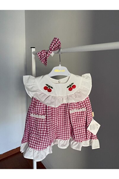 Mininaf Kız Bebek Mini Naf Pötikareli Elbise Ve Bandana