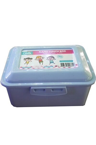 Qlüx Mahi Max Nano Lunch Box 2 Gözlü Beslenme Kabı 10x7cm - Mavi