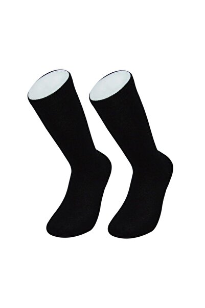 Doliche 6 'Lı Patentli Gümüş İplikli Asker Erkek Siyah Çorap-Koku ve Mantara Son