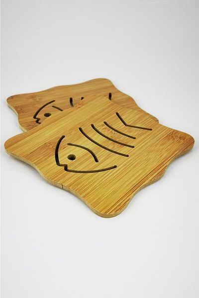 Tiesa Home Wooden Fish Figured Teapot Trive, Pack of 2