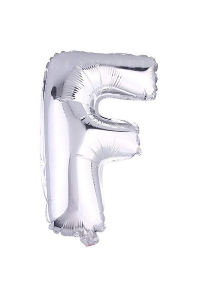 ikm balon Star 16" Inch 40 Cm Foil Balloon Silver Color Letter ''F''