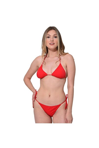 Argisa Μπικίνι ίσιο κορδόνι δεμένο τρίγωνο 5026 Κόκκινο