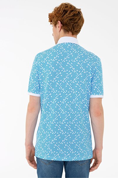 U.S. Polo Assn. Μπλε ανδρικό μπλουζάκι