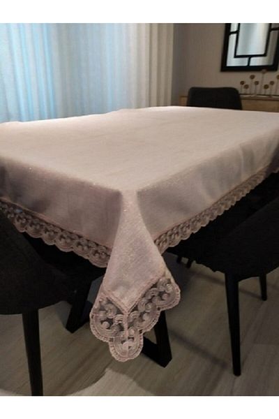 Çeyiz Bahçesi Powder Jotem Stain Resistant Tablecloth 160&220