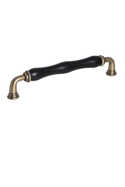 Porcellana Perla Porselen Kulp Dolap Çekmece Mobilya Mutfak Kulbu Safir160mm Mat Siyah-antik-stk0651