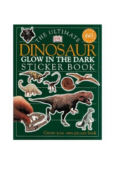 Dorling Kindersley كتاب ملصقات الديناصورات المتوهجة في الظلام المطلق