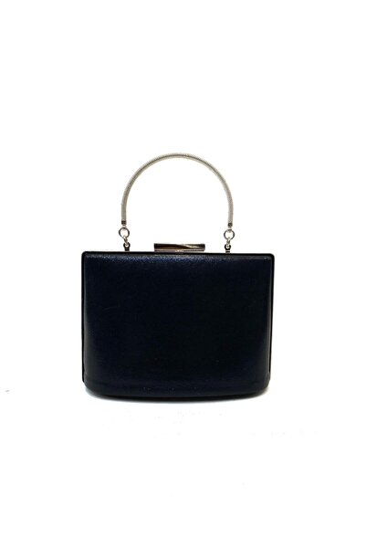 Busrabags Black Plated Shiny Women's Evening Dress Bag