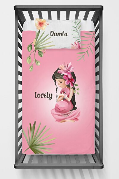 Homamia Baby Bedspread Flamingo Girl