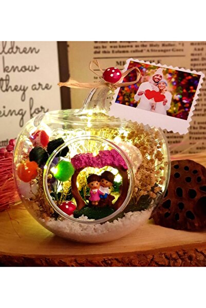 Genel Markalar Sevgiliye Hediye Işıklı Elma Teraryum T-28