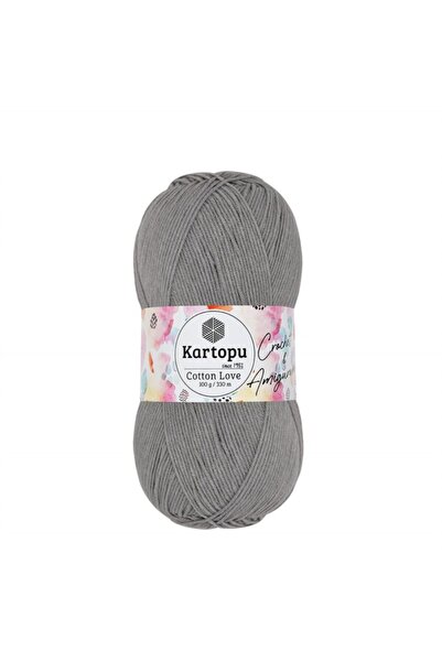 Kartopu Βαμβακερό νήμα πλεξίματος Cotton Love Grey K990 Amigurumi 100 γρ.