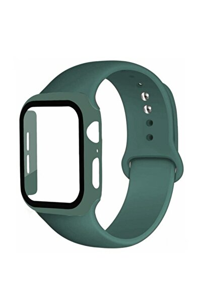 Ally Mobile Ally Apple Watch 4-5-6 44mm Silikon Kordon Kayış Ve Ekran Koruyuc...