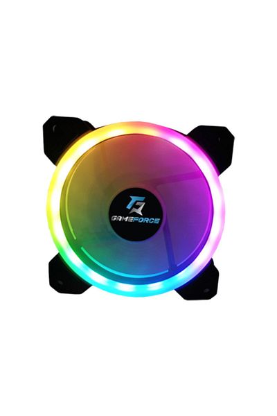 GAMEFORCE مروحة حافظة A-RGB حساسة للصوت مقاس 4 × 120 مم