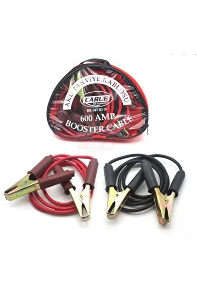 Carub Oto Araç Akü Takviye Kablosu 600 Amper Saklama Çantalı Akü Takviye Akta...