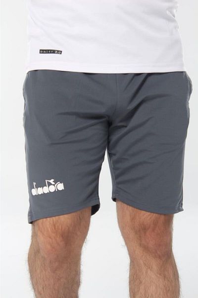 Diadora Ανδρικό σορτς Deliss Anthracite Lycra με τσέπη με φερμουάρ 60στ02