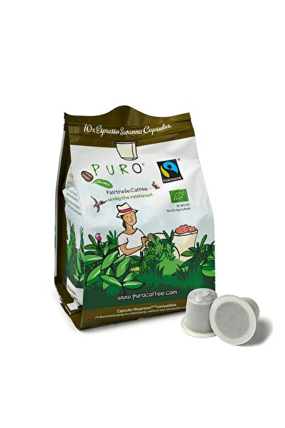 Espresso Savanna Bio Organik Nespresso Kapsül Kahve 10x5,2 Gr