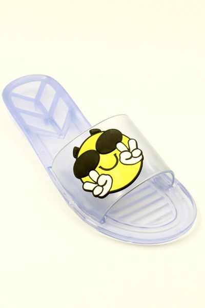 PASSAGE SHOES 6121 Διαφανείς παντόφλες παραλίας Emoji