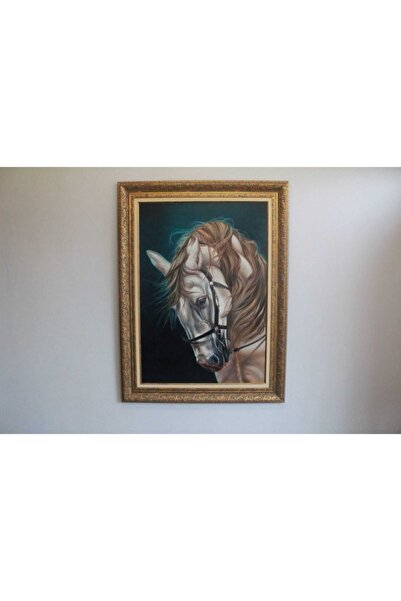 Asmin Sanat Evi At Resmi Orijinal Yağlı Boya 93 X 123