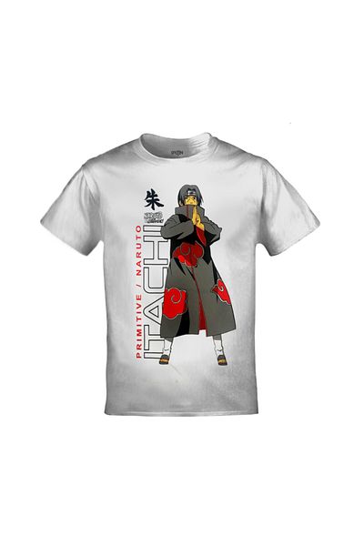 Orijin Tekstil Primitive X Naruto Itachi Printed Unisex White Tshirt