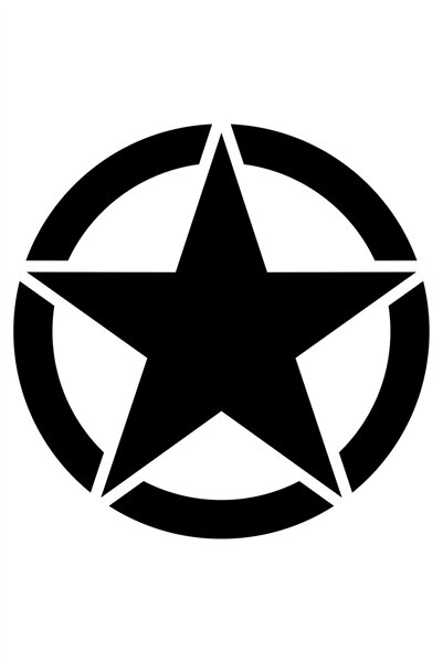 Quart Aksesuar ملصق سيارة على الطرق الوعرة من Army Star، ملصق سيارة أسود مقاس...