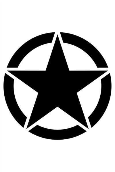Quart Aksesuar Army Star, Askeri Yıldız Off Road Oto Sticker Araba Sticker Si...