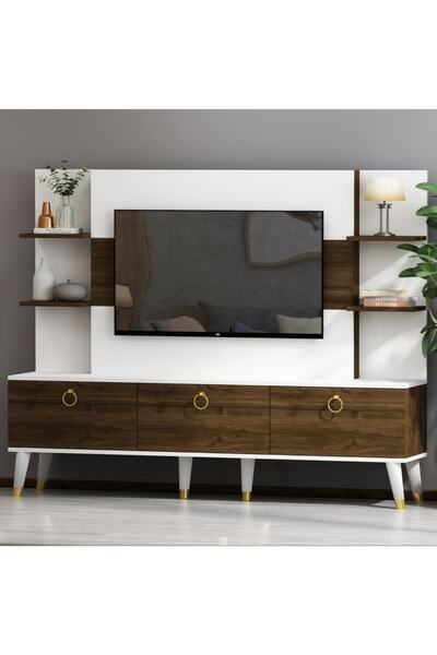 Givayo Mobilya Opus Tv Ünitesi Ceviz Beyaz
