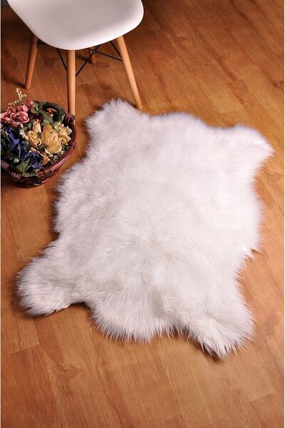 Tappeto Soft Peluş Kuzu Postu Beyaz