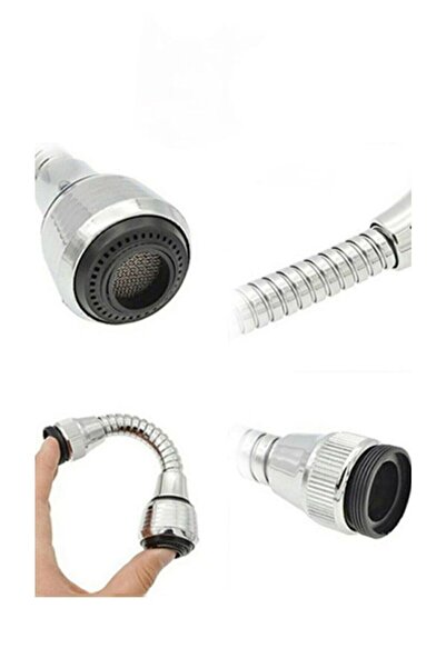 Genel Markalar Turbo Flex Plastik Hortumlu Esnek Ayarlanabilir Musluk Başlığı...