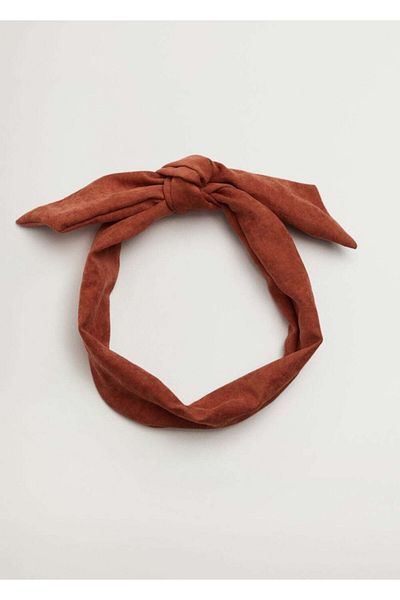 MANGO Kids Children's Orange Bow Woven Hair Band