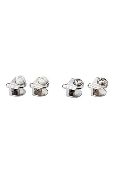 Genel Markalar Cam Raf Tutucu Pimli Nikel 5 mm Metal Vidalı