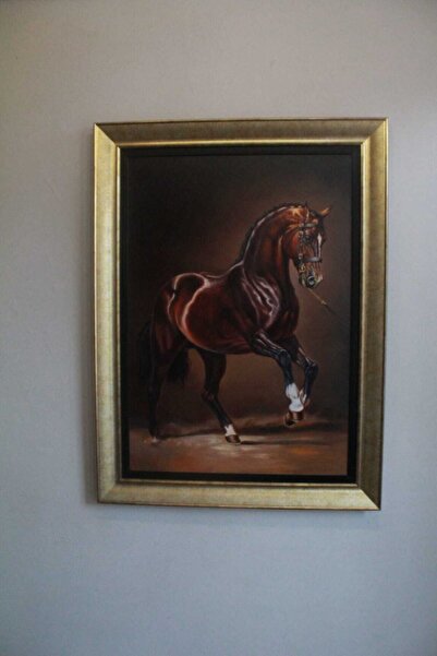 Asmin Sanat Evi At Resmi Orijinal Yağlı Boya 93 X 123