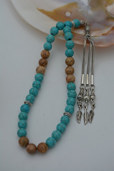 Stoneage Turquoise And Jasper Natural Stone Rosary
