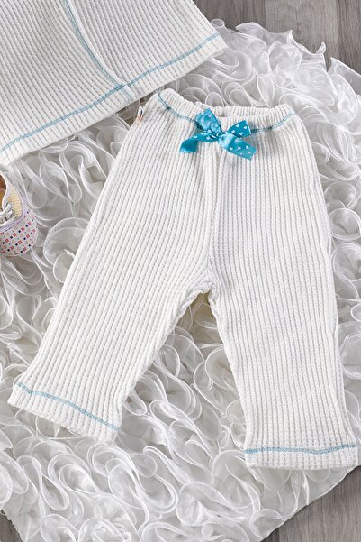 Salvia Dione 2-Piece Baby Set with Blue Ribbon - Vest and Pants Set |   Cupt