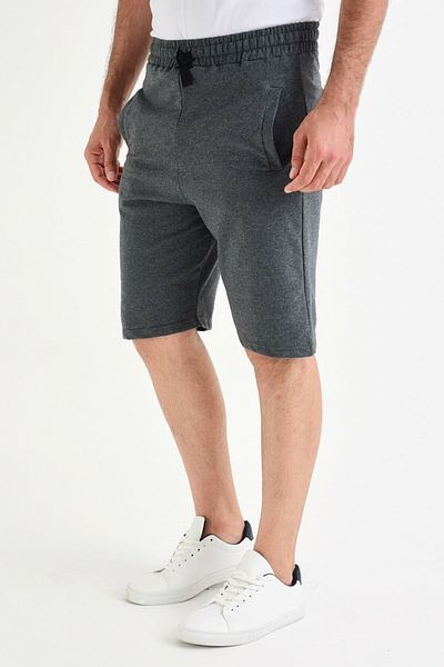 DYNAMO Men's Anthracite Elastic Waist Pocket Shorts & Bermuda