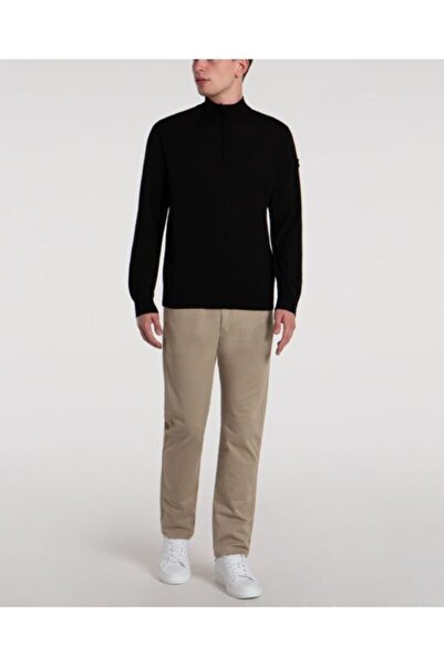 PAUL&SHARK سويت شيرت رجالي أسود محبوك C.w.wool