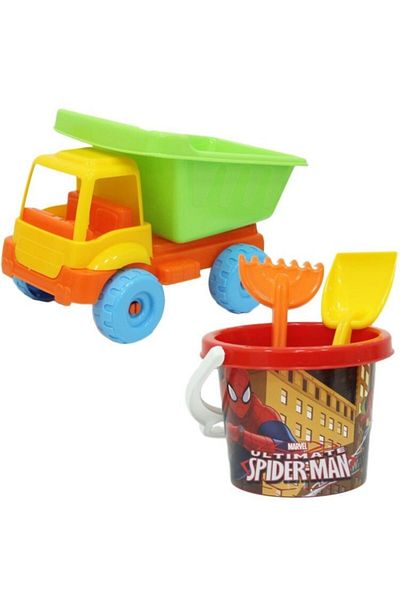 DEDE Spiderman Small Truck - Beach and Pool Sand Play Set, Spiderman Design