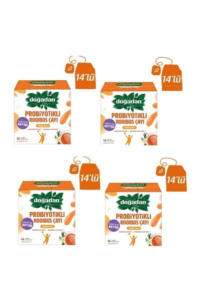 Doğadan Probiyotikli Rooıbos Çayı Vanilyalı 56 Lı ( 4 Paket )