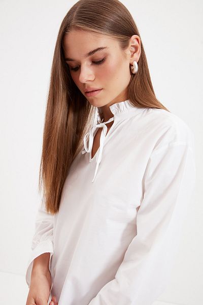 Koton Weiße Damenbluse 1YAL68097IW