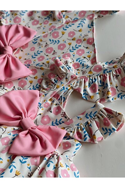 Anne Kız Tasarım Fiyonklu Elbise