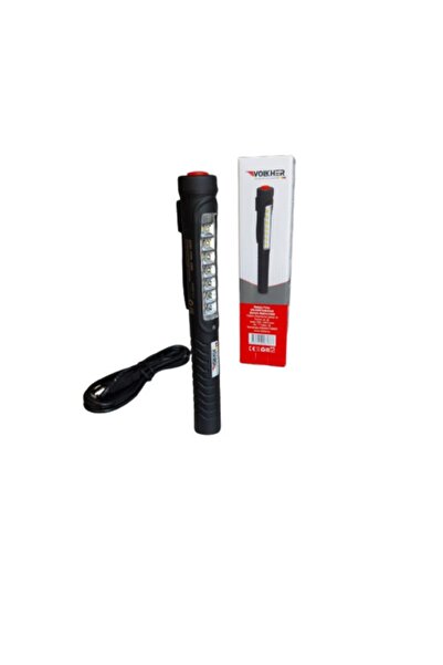 Volkher Şarjlı Mıknatıslı Kalem Led Lamba Micro Usb Girişli Oto Tamirci Lamba...