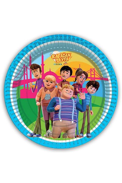 Süsle Baby Party Rafadan Tayfa Cardboard Plate - 23cm X 8 Pieces
