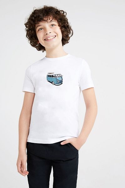 QIVI Tricou alb unisex pentru copii