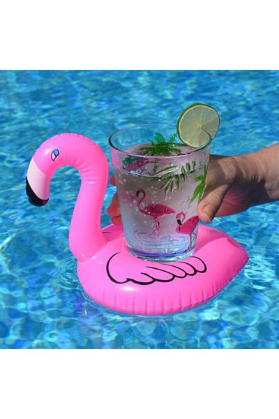 Fillikutum Flamingo Patterned Inflatable Cup Holder