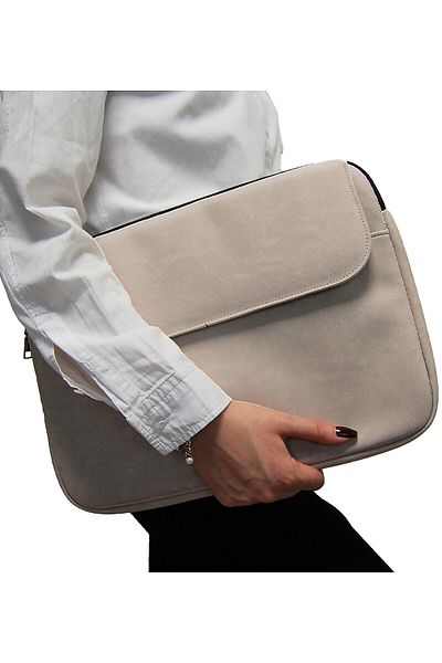 D'VERS Cream Unisex 13 - 13.3 - 14 Inch Compatible Macbook Case Notebook Laptop Bag