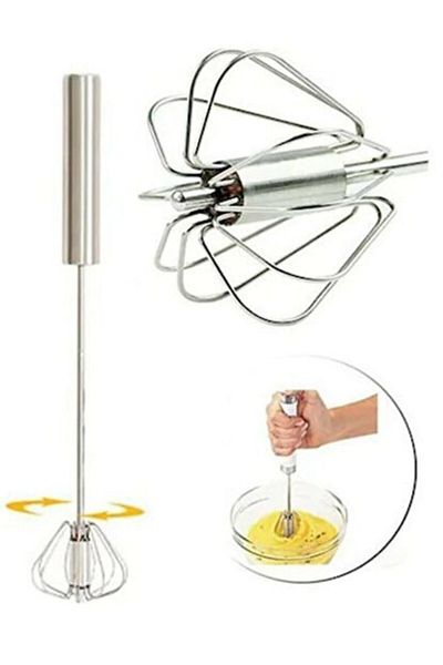 DEMİRHAN İTHALAT Stainless Steel Automatic Beater Push Automatic Beater Steel Mixer Whisk Tool