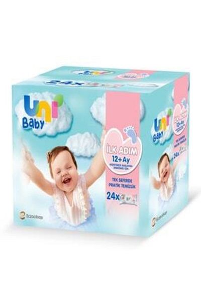 Uni Baby First Step Wet Wipes 24 Packs 1248 Sheets