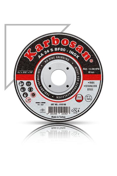 KARBOSAN Inox Metal Kesme Taşı 180 Lik İnce Tip Hassas Kesim