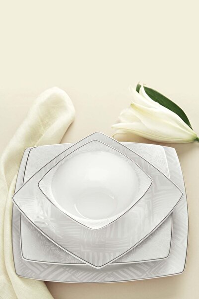 Neva N3030 Lilyum 60 Prç Premıum Kare Yemek Takımı