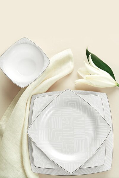 Neva N3030 Lilyum 60 Prç Premıum Kare Yemek Takımı